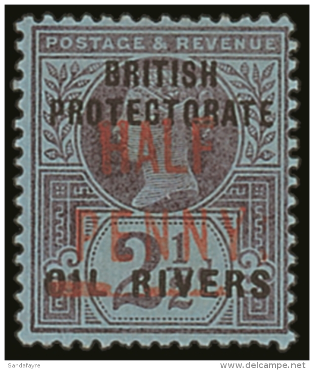 1893 &frac12;d On 2&frac12;d Purple On Blue, Type 4 Surcharge In Carmine, SG 13, Very Fine Mint. For More Images,... - Otros & Sin Clasificación