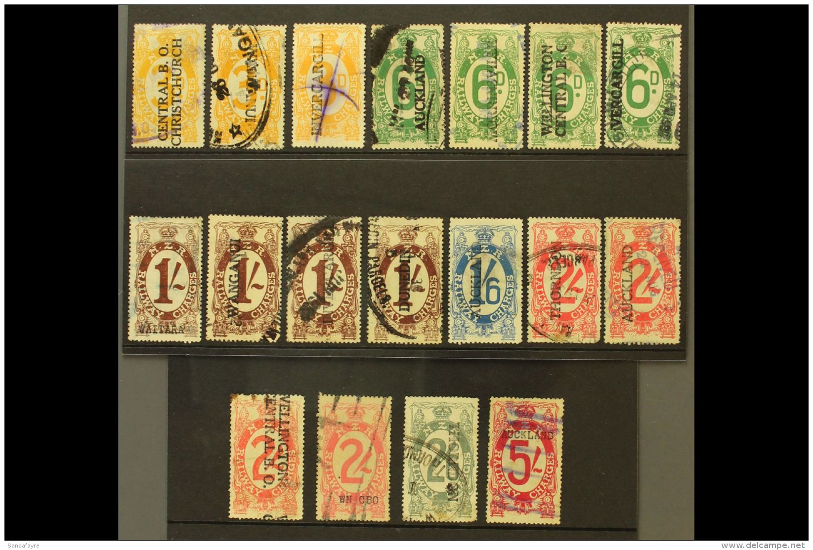 RAILWAY CHARGES 1925 Used Selection Of Local Railway Stamps With Different Station Name Overprints On Stock Cards,... - Sonstige & Ohne Zuordnung