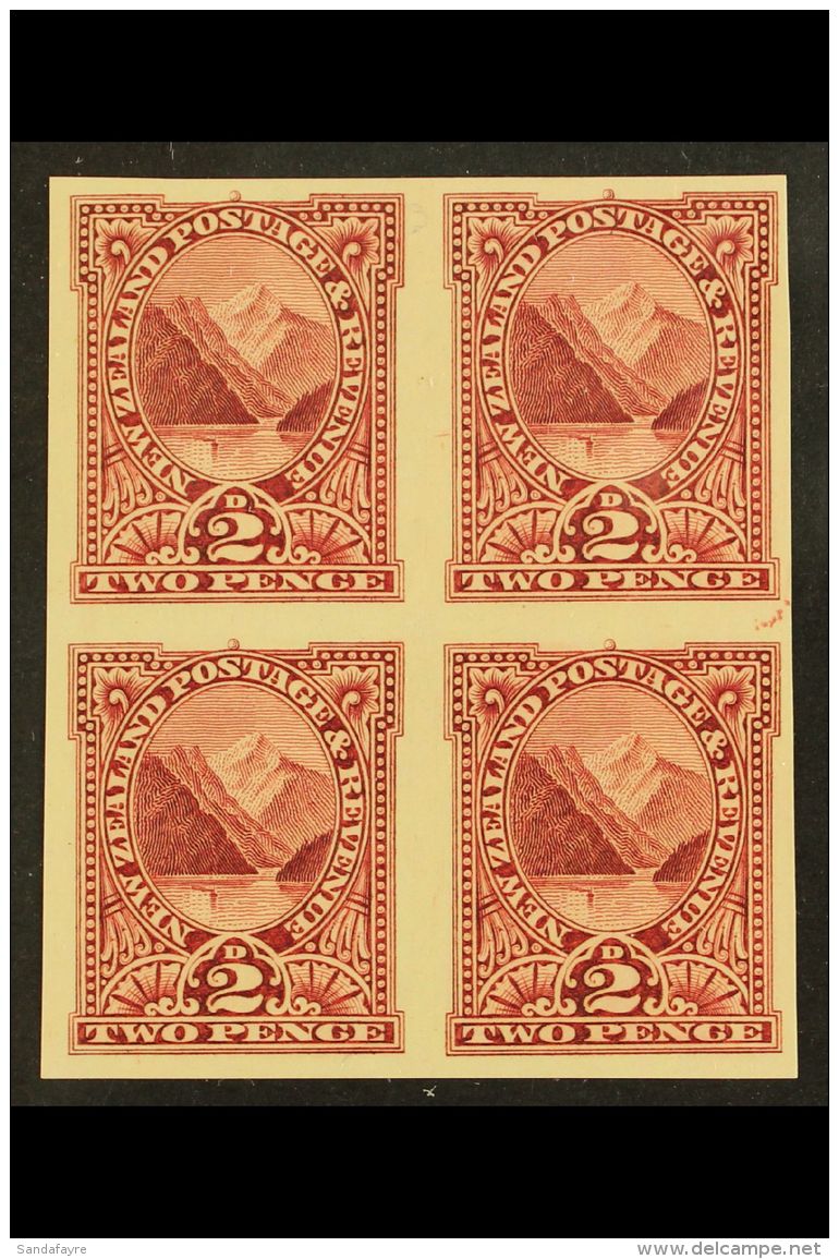 1900 Pictorial Definitive 2d Purple "Pembroke Peak" (as SG 276c), IMPERF PROOF Block Of Four On Ungummed... - Otros & Sin Clasificación