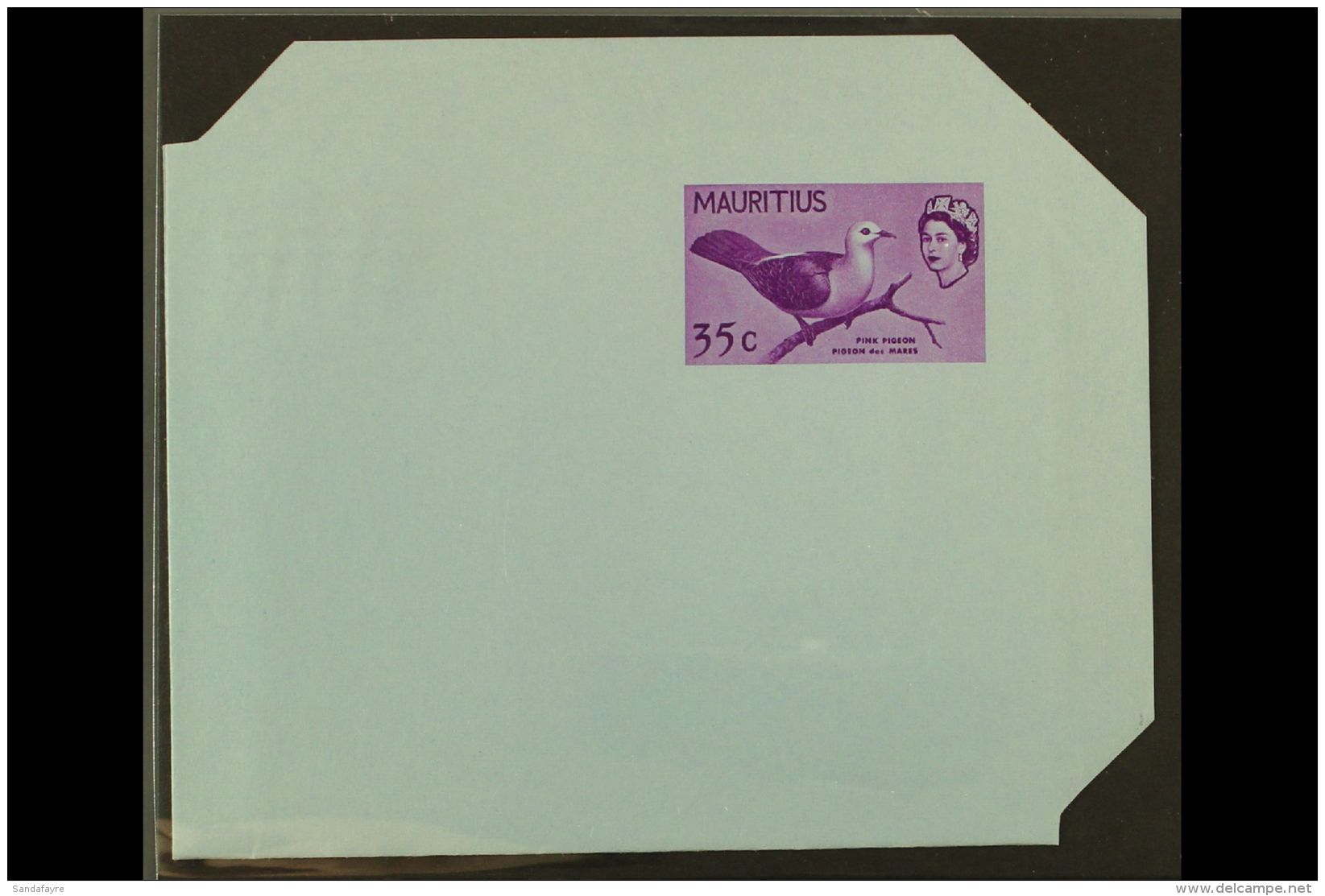 1965 35c Postal Stationery Aerogramme With BLUE COLOUR OMITTED Variety, H&amp;G 5var, Superb Unused, Very Rare.... - Mauricio (...-1967)