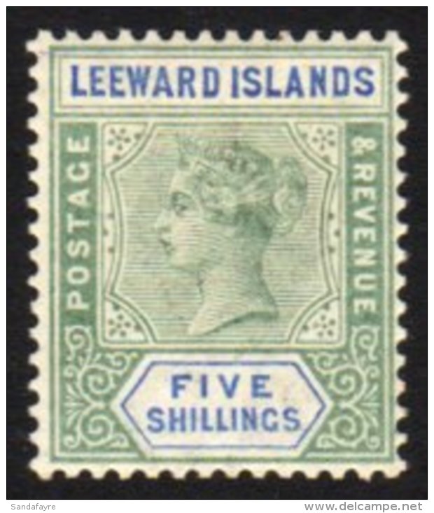 1890 5s Green &amp; Blue, SG 8, Very Fine Mint For More Images, Please Visit... - Leeward  Islands