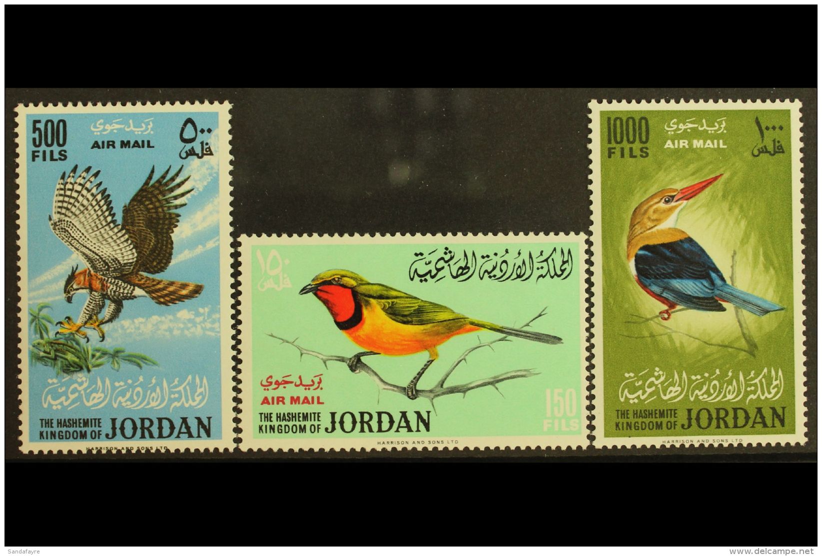 1964 150f - 1000f Birds Airpost Set, SG 627/9, Superb Never Hinged Mint. (3 Stamps) For More Images, Please Visit... - Jordanie