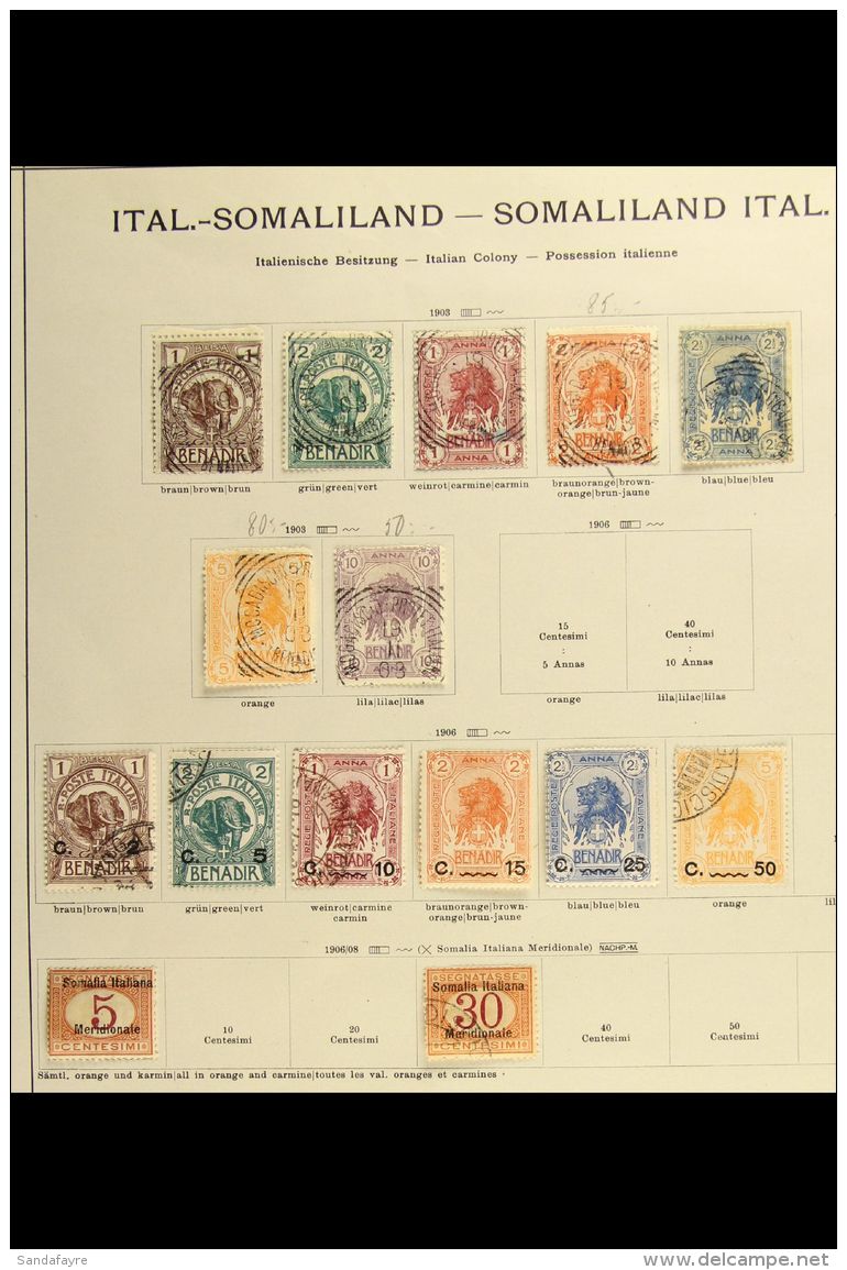 SOMALILAND 1903 - 1925 Fine Mint And Used Collection With 1903 Set Fine Used, 1906 Ovpts To 50c On 5a Yellow, 1906... - Other & Unclassified