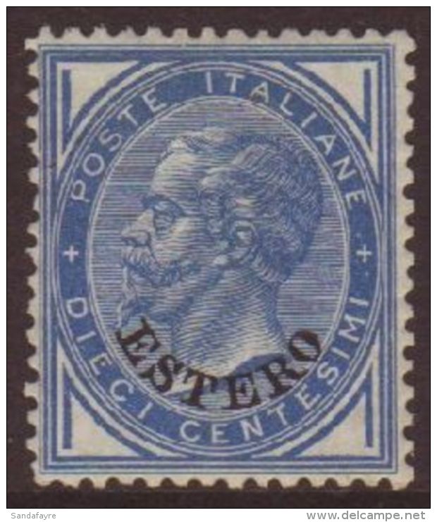 LEVANT - GENERAL ISSUE 1878-79 10c Blue, Sassone 10 (SG 10), Very Fine Lightly Hinged Mint. Fresh &amp;... - Other & Unclassified