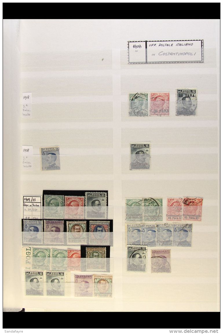 ITALIAN POST OFFICES IN THE TURKISH EMPIRE (CONSTANTINOPLE) 1908-23 Fine Mint And Used Collection With Much Of... - Otros & Sin Clasificación