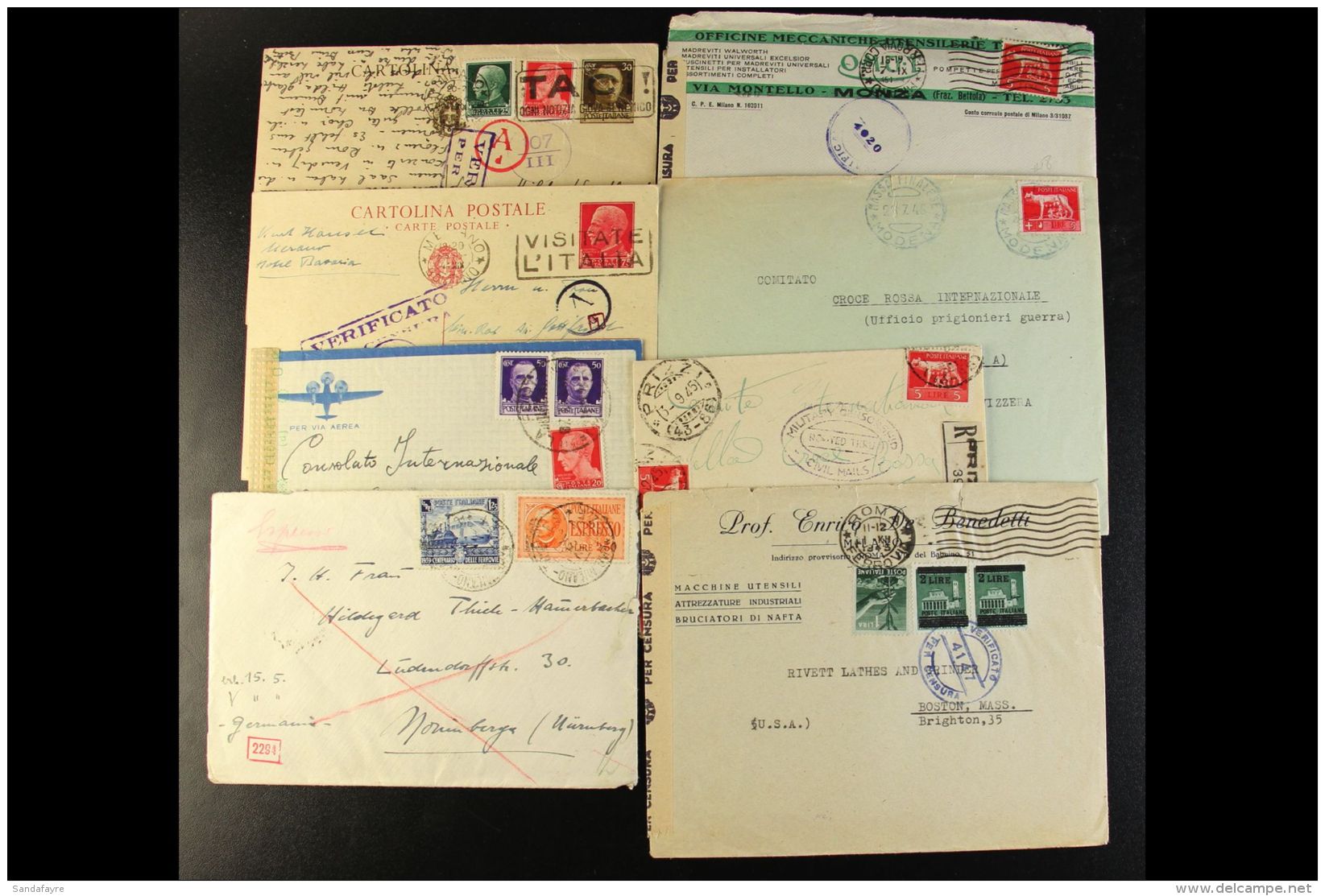 1940s CENSOR COVERS &amp; CARDS COLLECTION A Most Interesting Collection Of Commercial / Printed Covers &amp;... - Ohne Zuordnung