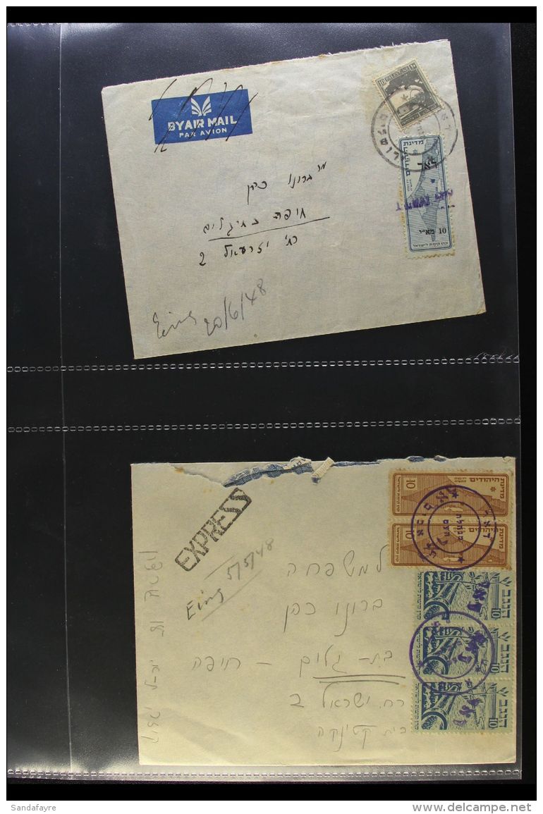 INTERIM PERIOD COVERS 1948 Collection Of Covers Bearing Various Interim Period Stamps. Interesting Group, No... - Otros & Sin Clasificación