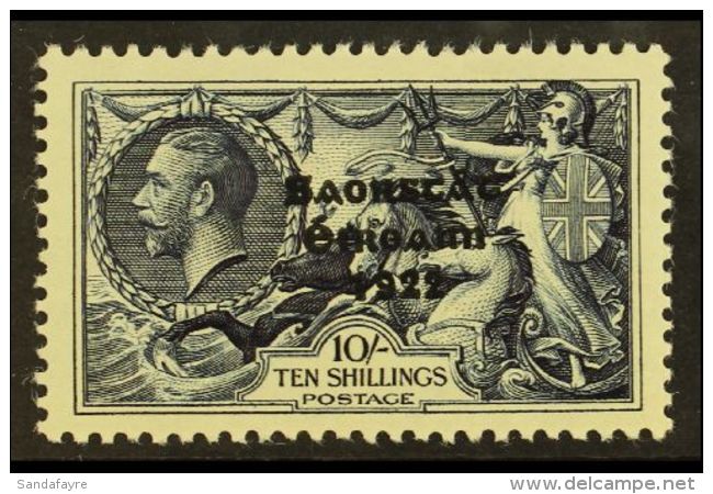 1935 SEAHORSE 10s Indigo, With Flat Accent On "a", SG 101a, Very Fine Mint.  For More Images, Please Visit... - Autres & Non Classés