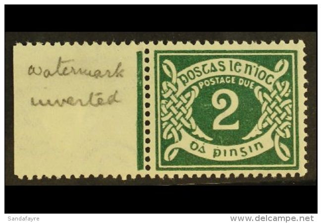 1925 POSTAGE DUE 2d Deep Green, Watermark Inverted, SG D3w, Never Hinged Mint, With Margin At Left. For More... - Sonstige & Ohne Zuordnung