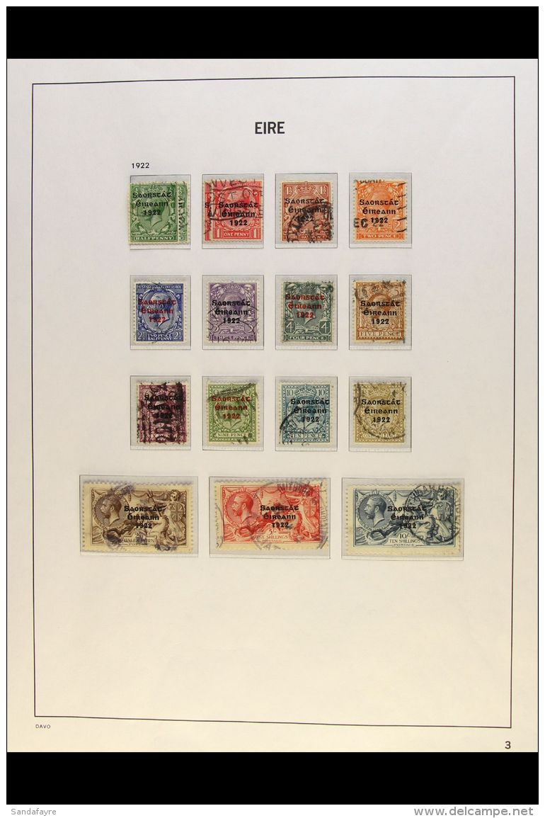 1922-23 GB OVERPRINTED Used Collection On Hingeless Leaves. With 1922 (Feb-July) Dollard Set (SG 1/9), Plus The... - Autres & Non Classés