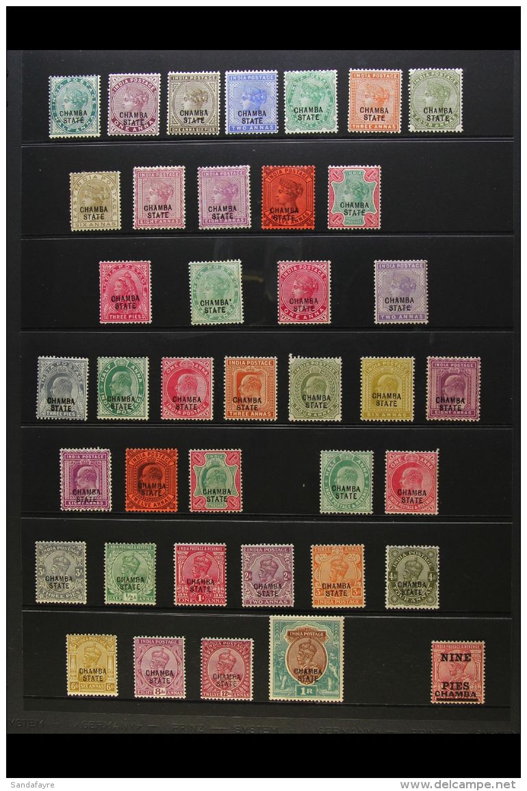 CHAMBA 1887-1945 MINT COLLECTION Presented On Stock Pages. Includes 1887-1904 QV Range With Most Values To 1r,... - Autres & Non Classés