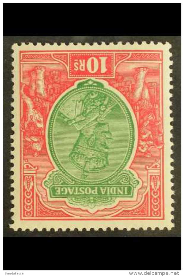 1926-33 10R Green And Scarlet, Watermark Inverted, Very Lightly Hinged Mint. For More Images, Please Visit... - Sonstige & Ohne Zuordnung