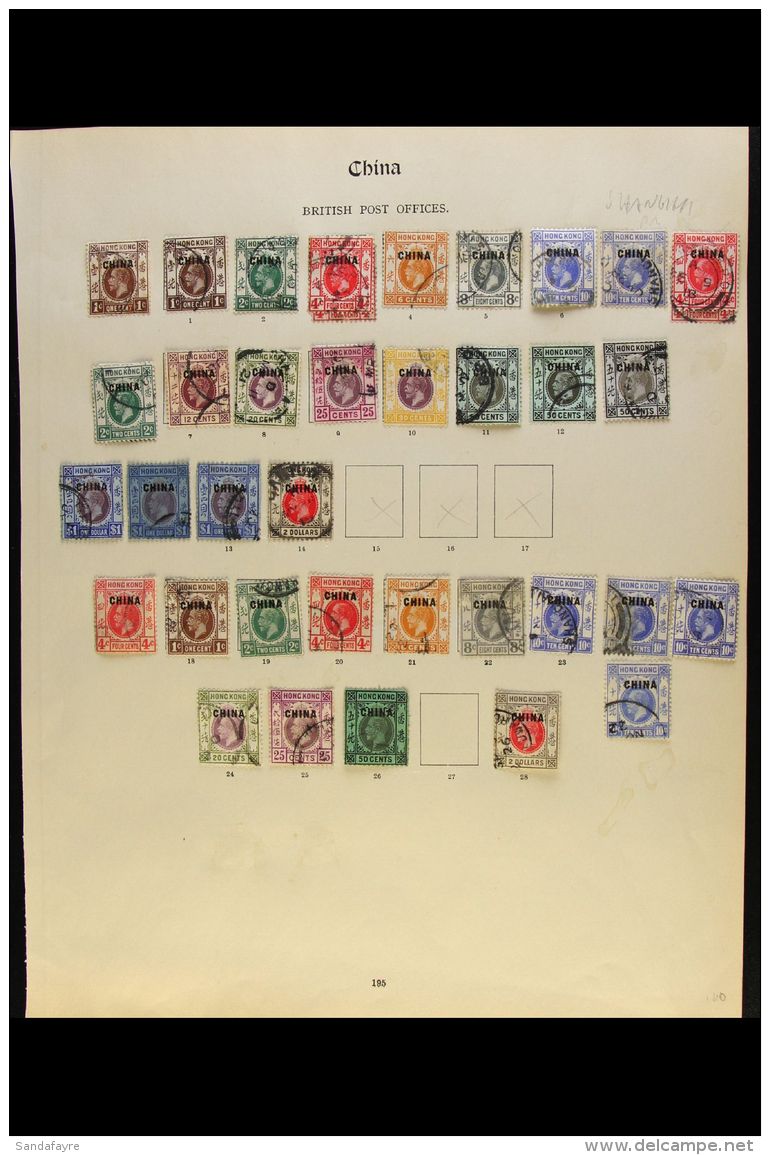 CHINA OVERPRINTS 1917-27 Useful Lot With Better Values, 1917-21 Wmk Mult Crown CA Complete Basic Values To $2,... - Otros & Sin Clasificación