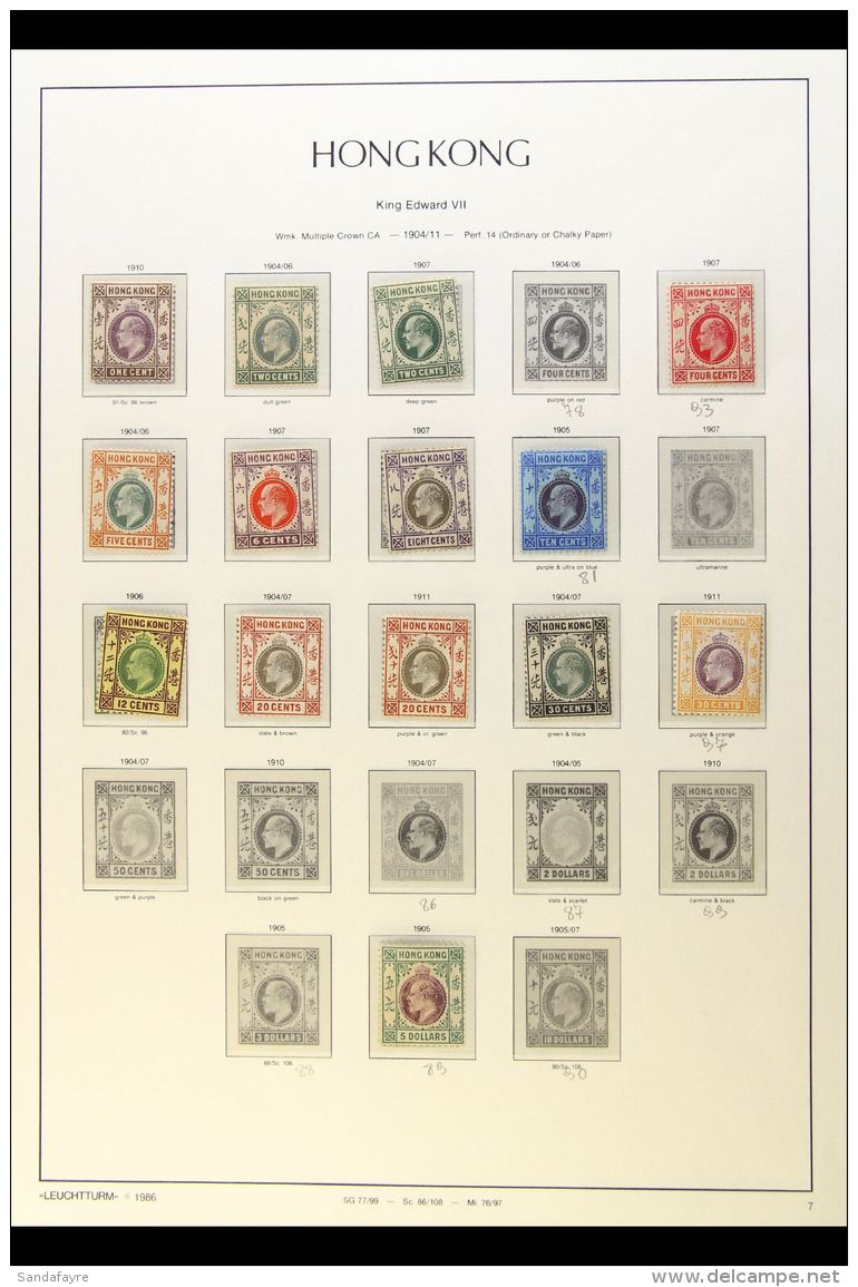 1903-11 KEVII MINT SELECTION An All Different Range To $5, Presented On Hingeless Album Pages. Mostly Fine And... - Otros & Sin Clasificación