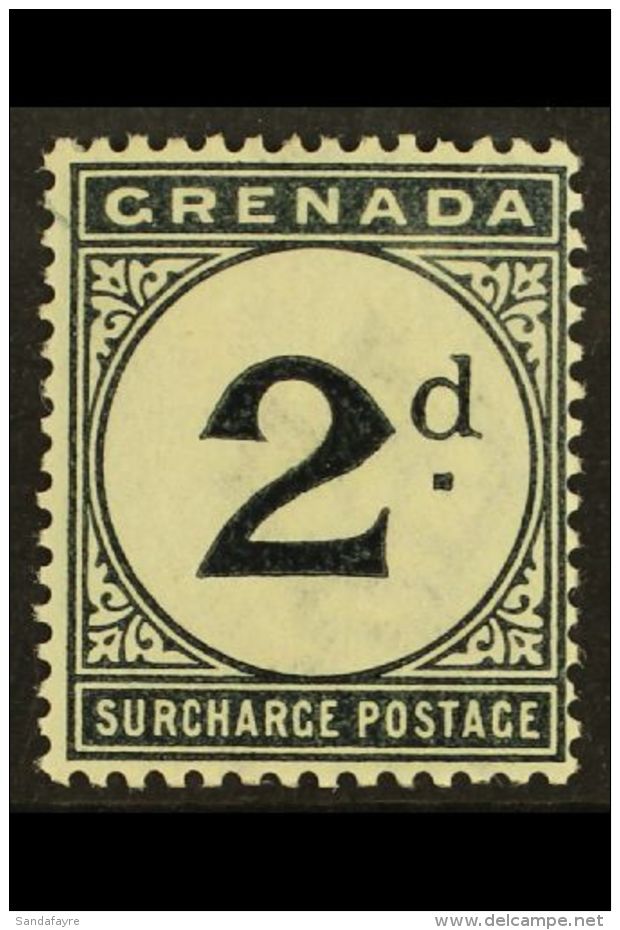 POSTAGE DUE 1892 2d Blue-black, Watermark Crown CA, SG D2, Fine Mint. For More Images, Please Visit... - Granada (...-1974)