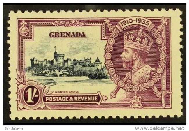 1935 1s Slate And Purple Silver Jubilee, Kite And Horizontal Log, SG 148 L., Very Fine Mint. For More Images,... - Granada (...-1974)