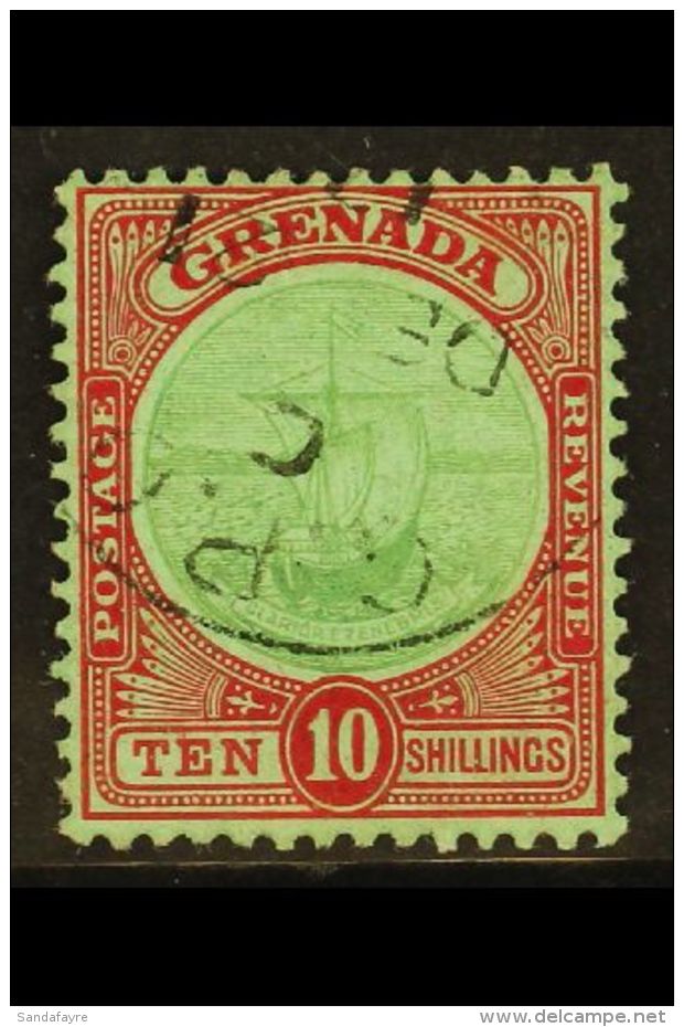 1913 10s Green And Red On Green, SG 101, Very Fine Used, Neat Cds Cancel. For More Images, Please Visit... - Grenade (...-1974)