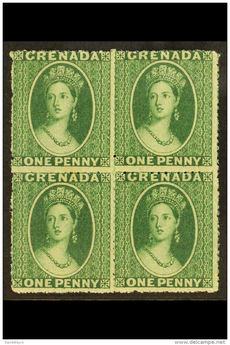 1861 1d Green, SG 2, Superb Mint Og Block Of 4. Beautiful Item. For More Images, Please Visit... - Grenada (...-1974)