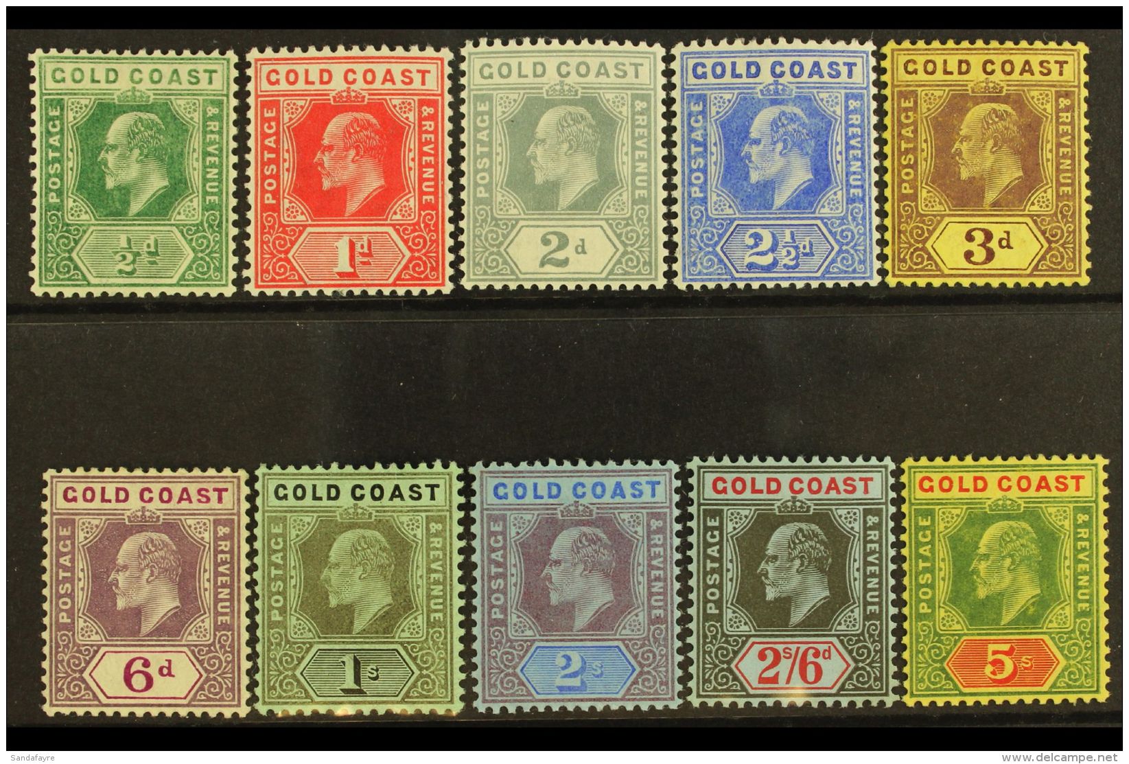 1907-13 (wmk Mult Crown CA) KEVII Set, SG 59/68, Very Fine Mint. (10 Stamps) For More Images, Please Visit... - Costa De Oro (...-1957)