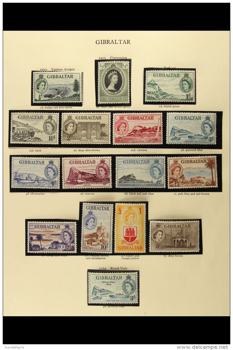 1953-77 SUPERB MINT COLLECTION Starts With The 1953-59 Complete Definitive Set, Then Continues With All Stamps... - Gibraltar