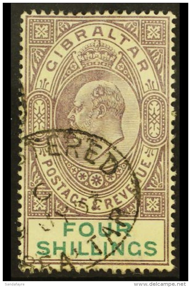 1903 4s Dull Purple &amp; Green, SG 53, Fine Used For More Images, Please Visit... - Gibraltar