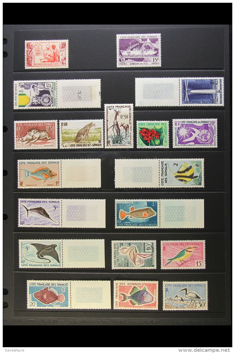 SOMALI COAST 1950-1967 Complete Fine Mint Collection Much Being Marginal Never Hinged Mint, Yv 283/325. Lovely... - Otros & Sin Clasificación