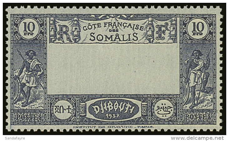 SOMALI COAST 1938 10f Light Blue And Indigo With CENTER OMITTED, Yvert 168a, Never Hinged Mint. For More Images,... - Otros & Sin Clasificación