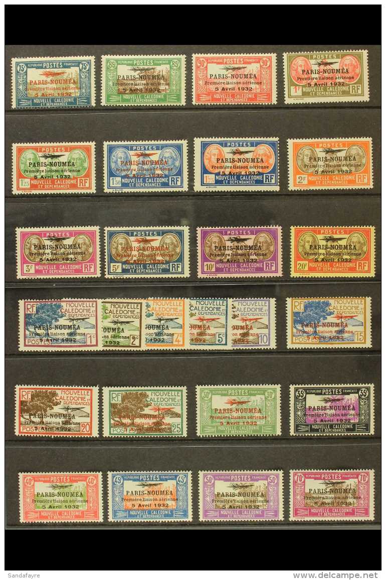 NEW CALEDONIA 1933 Paris-Noumea Air Complete Overprinted Set, Yvert 3/28, Fine Mint. (26 Stamps) For More Images,... - Sonstige & Ohne Zuordnung