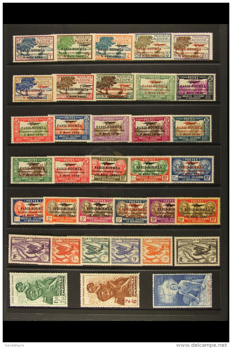 NEW CALEDONIA 1932-75 AIR POST COLLECTION On Stock Pages. A Highly Complete, All Different Very Fine Mint... - Sonstige & Ohne Zuordnung