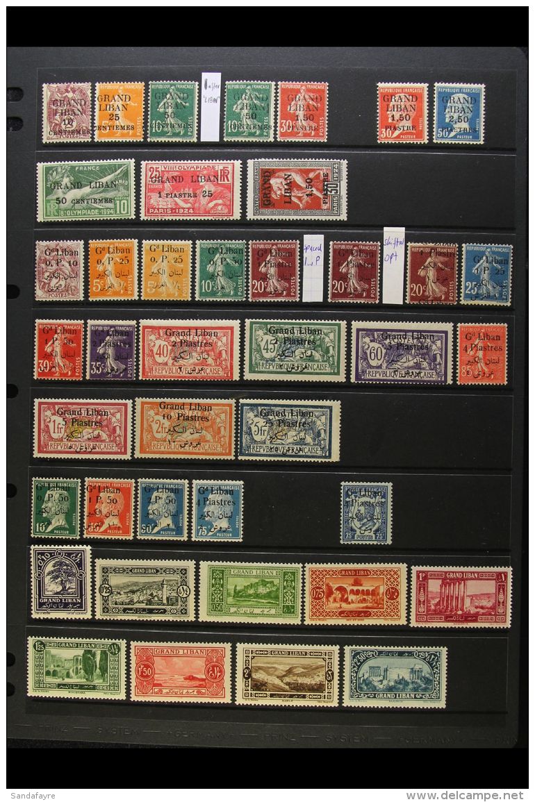 LEBANON 1924-1945 NEVER HINGED MINT COLLECTION On Stock Pages, All Different, Inc 1924 Olympics Opts Set To 1.50p... - Sonstige & Ohne Zuordnung