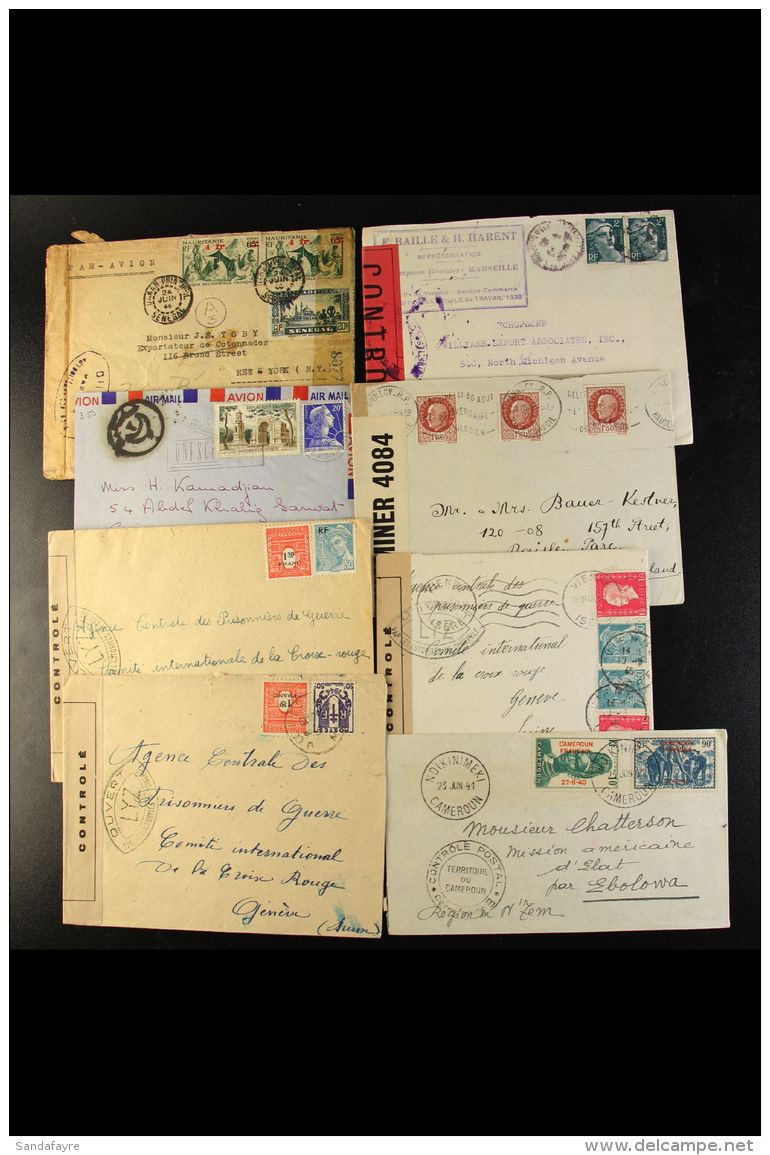 1940s CENSOR COVERS &amp; CARDS COLLECTION A Most Interesting Collection Of French &amp; French Colonies... - Sonstige & Ohne Zuordnung