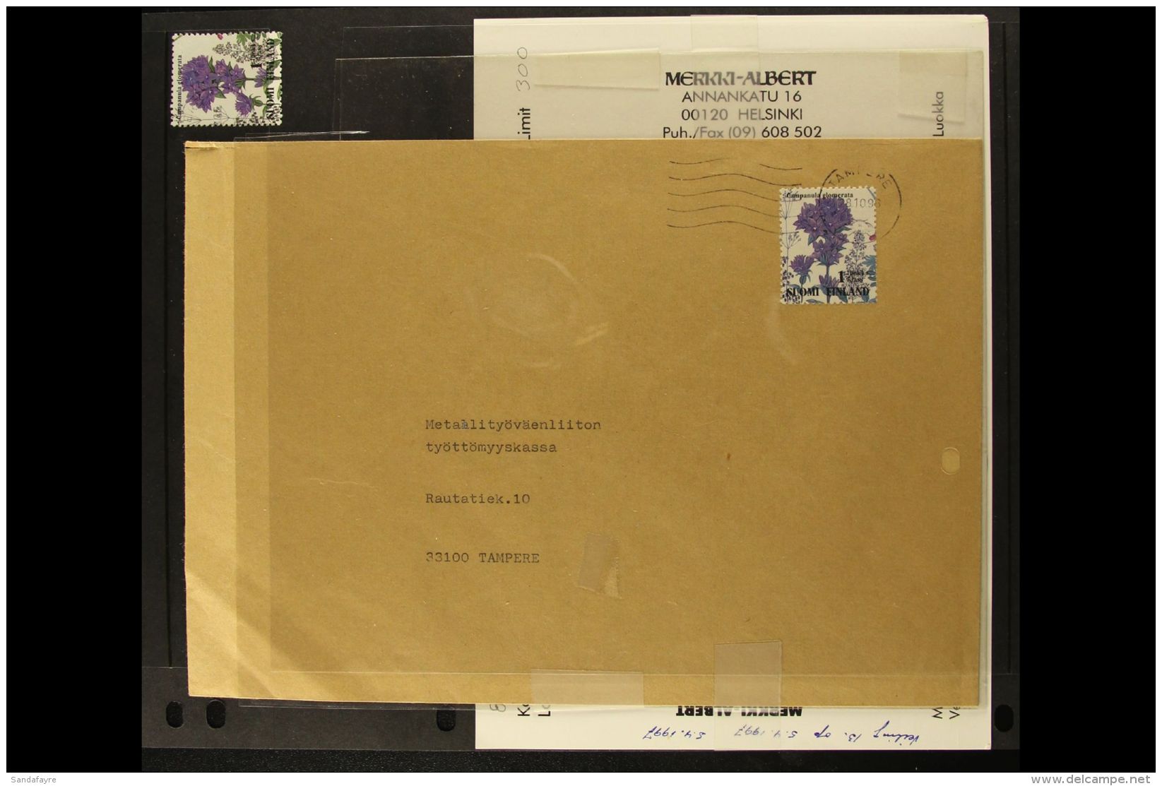 1994 1klass Flowers YELLOW COLOUR OMITTED Variety (as SG 1360, Michel 1259), Fine Used On Commercial Cover. For... - Sonstige & Ohne Zuordnung