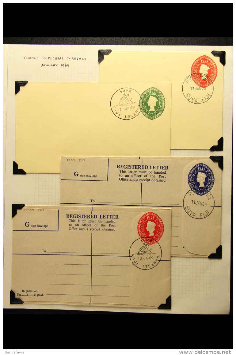 POSTAL STATIONERY 1947-72 Clean Unused Or Used Group Which Includes 1947-49 3d And 7d Air Letters Unused, 1957-62... - Fidji (...-1970)