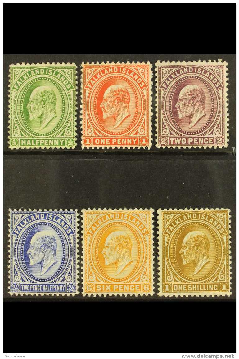 1904-12 &frac12;d To 1s Set Complete, SG 43/48, Very Fine Mint. (6 Stamps) For More Images, Please Visit... - Islas Malvinas