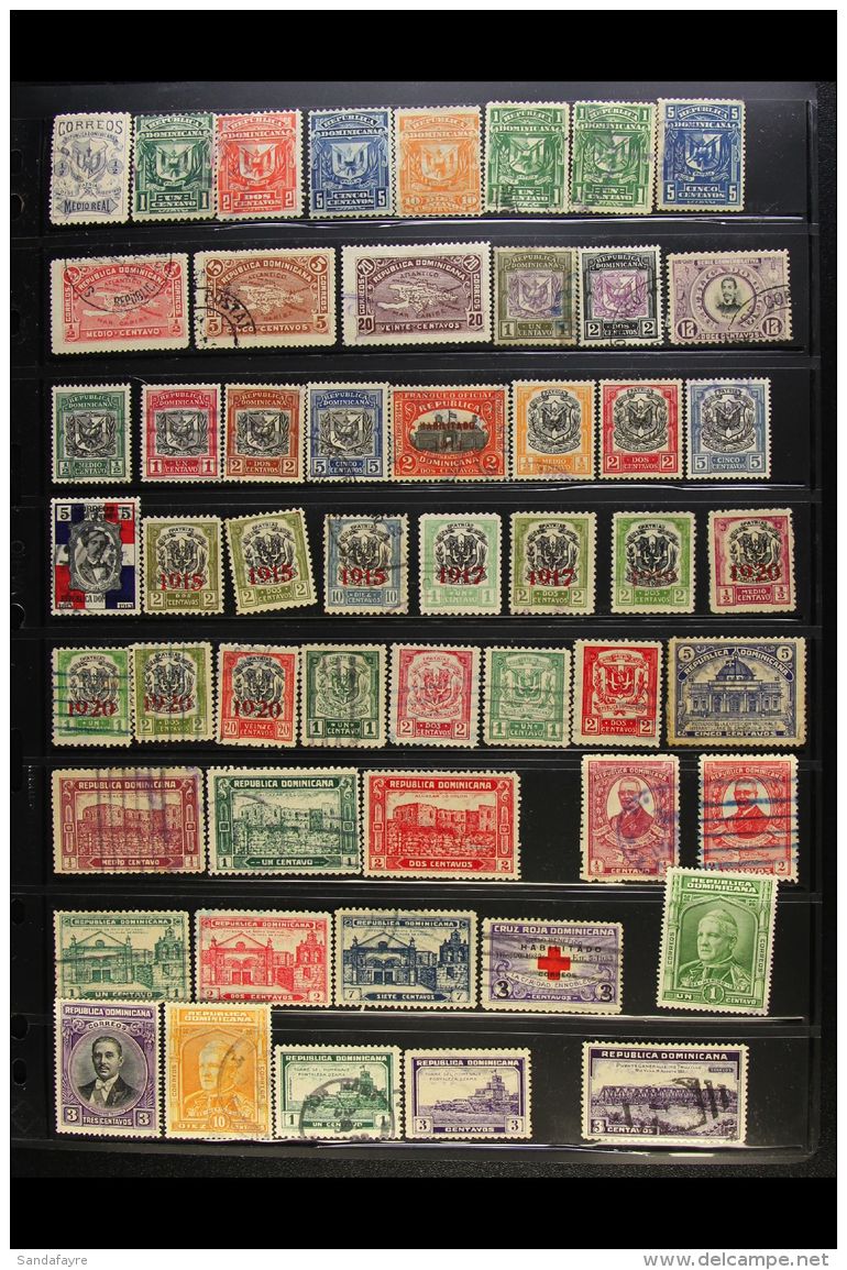 1879-94 USED COLLECTION A Chiefly ALL DIFFERENT, Useful Used Collection Presented On Double Sided Stock Pages.... - República Dominicana
