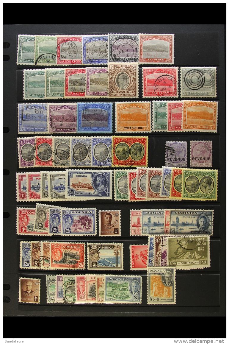 1883-1951 MINT &amp; USED RANGES On Stock Pages, Inc 1907-08 To 2s &amp; 5s Used, 1908-20 To 2s, 1938-47 Set Mint... - Dominique (...-1978)