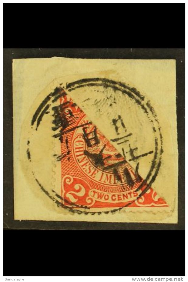 1904 CHUNKING PROVISIONAL BISECT Half Of 2c Deep Red Tied On Small Piece By Chungking Native Cds, SG 135. For More... - Otros & Sin Clasificación