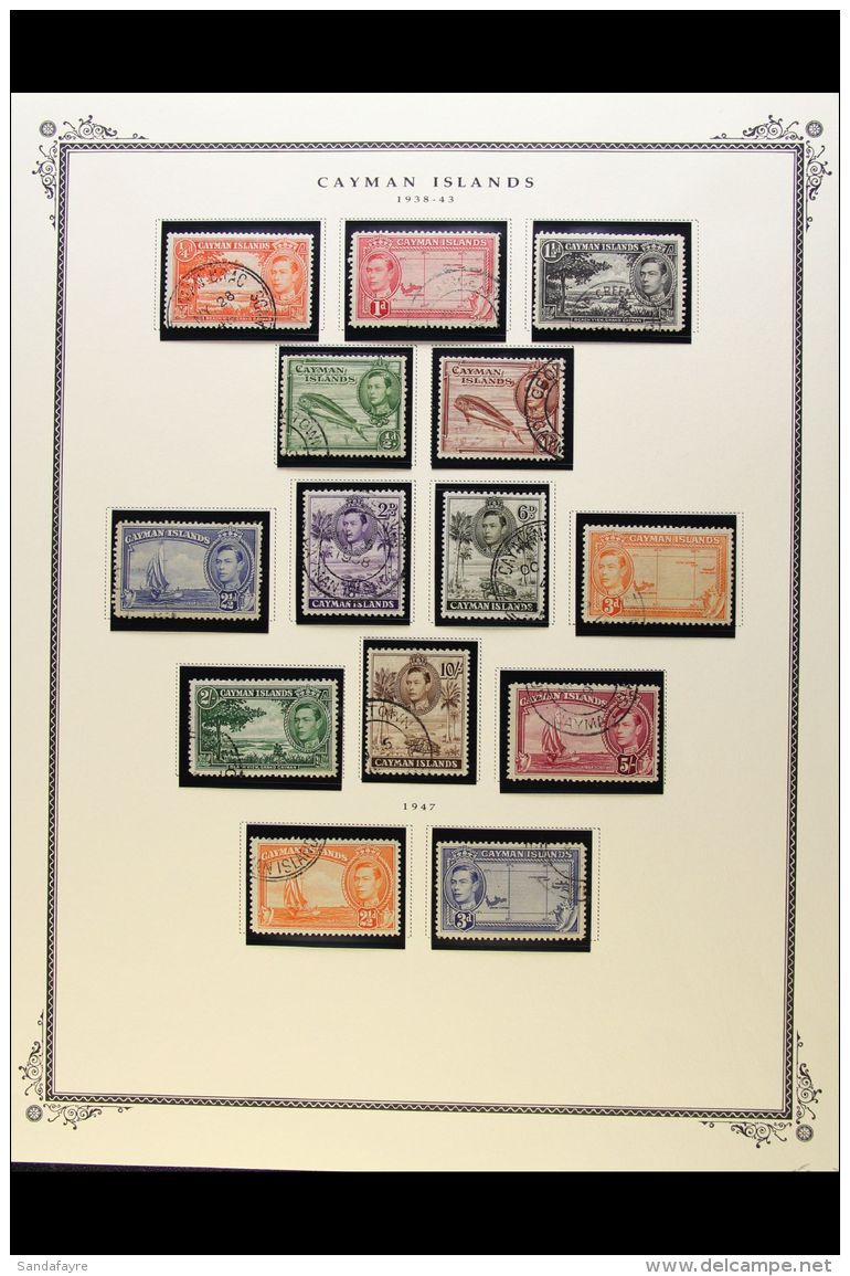 1937-65 FINE USED COLLECTION Presented On Printed Album Pages. Includes 1938-48 Definitive Set, Plus Some... - Kaimaninseln