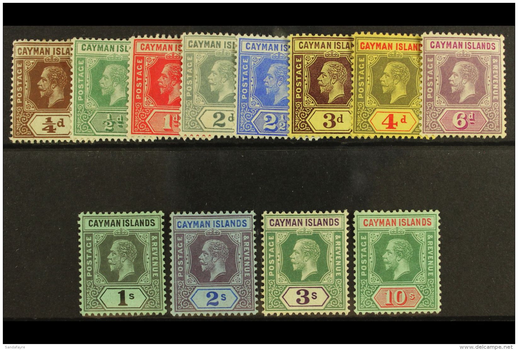 1912-20 KGV Definitive Set To 3s &amp; 10s, SG 40/50 &amp; 52b, Very Fine Mint (12 Stamps) For More Images, Please... - Caimán (Islas)