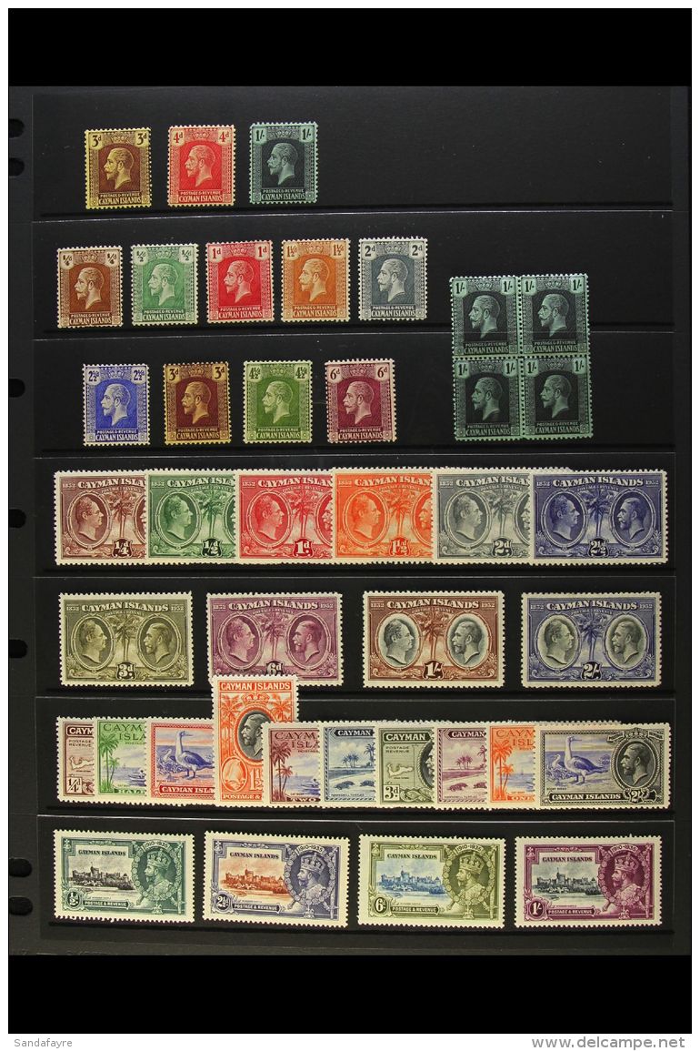 1900-1936 FINE MINT COLLECTION An ALL DIFFERENT Collection Presented On A Pair Of Stock Pages. Includes 1900 Set,... - Iles Caïmans