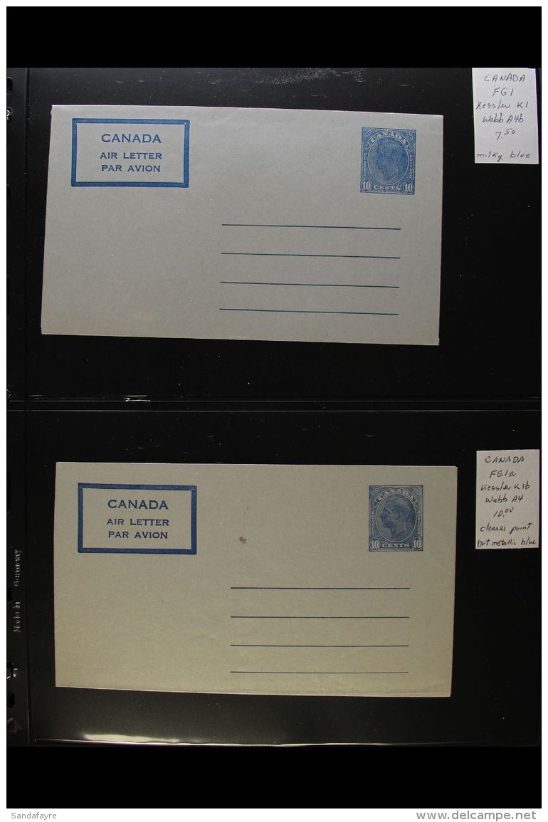 AEROGRAMMES 1947-1968 Very Fine Unused Collection Of Postal Stationery Air Letters Housed In A Cover Album With... - Autres & Non Classés