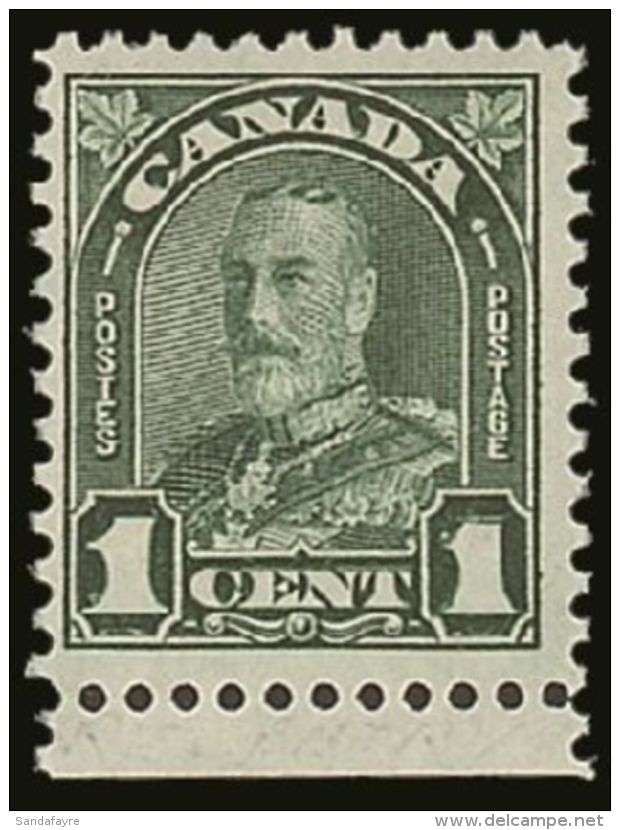 1930-1 1c Green "Arch &amp; Leaf" Issue With Major Re-entry In "CENT" And Right "1" Unitrade 163ii (SG.289, Var.... - Sonstige & Ohne Zuordnung