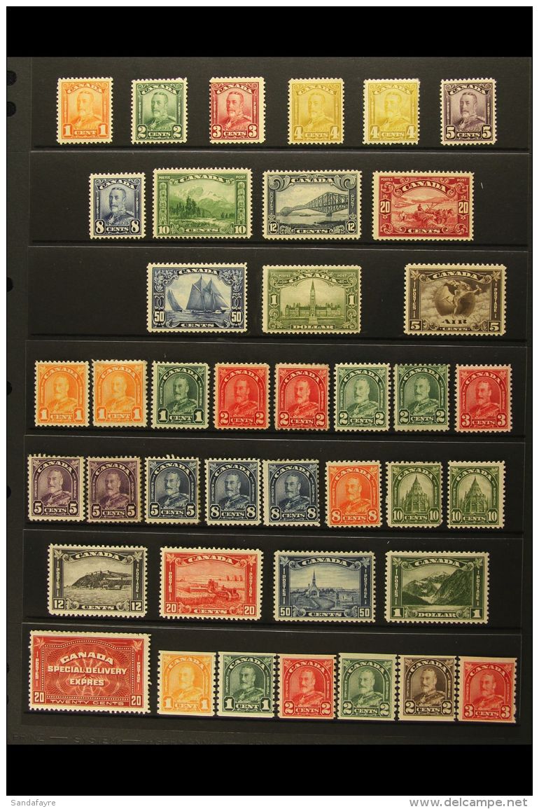 1928-31 FINE MINT SELECTION On A Stock Page. Includes 1928-29 Complete Set Of 11, 1930-31 Most Values To 50c And... - Sonstige & Ohne Zuordnung