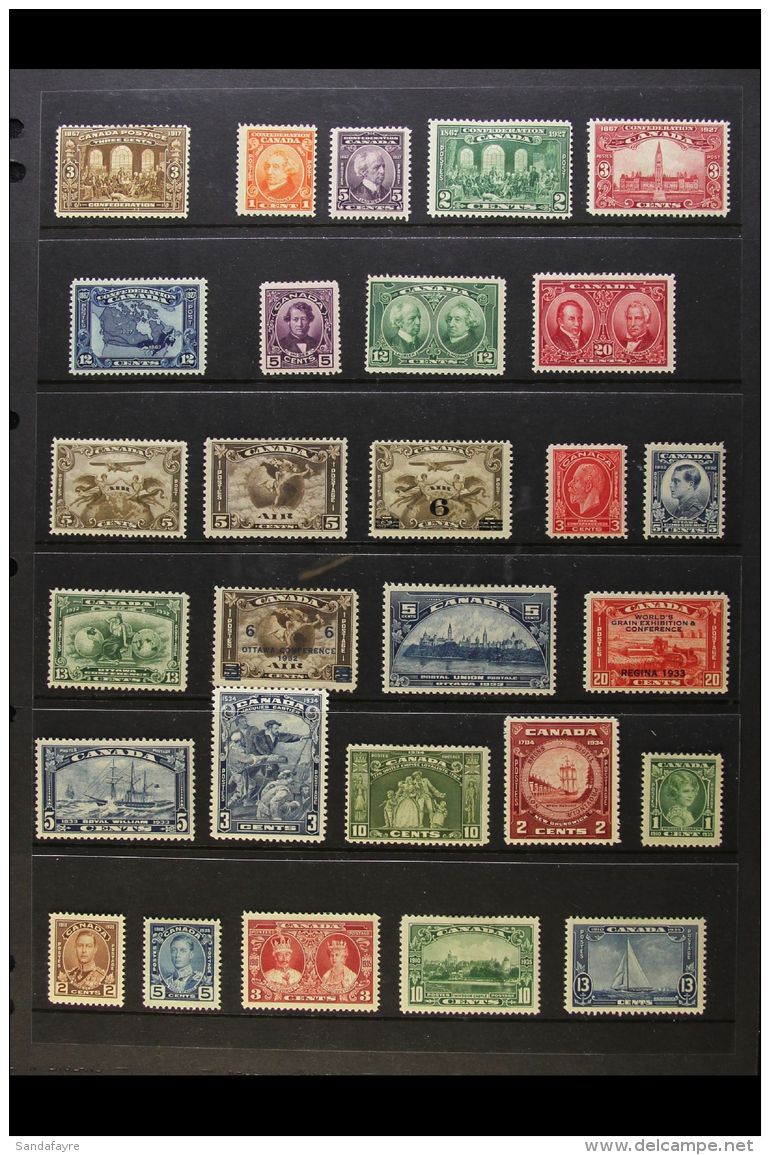 1917-1935 COMMEMS AND AIRS FINE MINT A Complete Mint Run From 1917 3c Confederation Anniversary Through To 1935... - Otros & Sin Clasificación