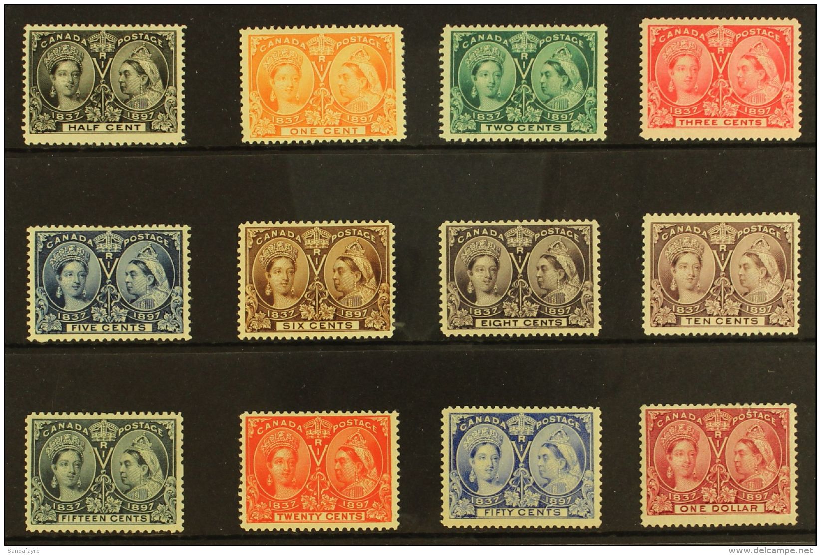 1897 Jubilee Set Complete To $1, SG 121/136 (Unitrade 50-61), Very Fine Mint. An Exceptional Group With Many Very... - Autres & Non Classés