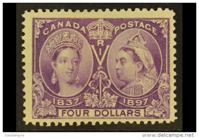 1897 $4 Violet Jubilee, SG 139 (Unitrade 64), Fine Mint. Very Fresh. For More Images, Please Visit... - Otros & Sin Clasificación