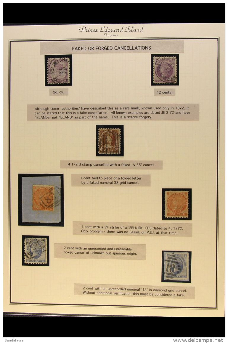 FORGERIES Nicely Written Up Collection Covering The "Pence" And "Cents" Issues. Includes A Strong Range Of... - Otros & Sin Clasificación
