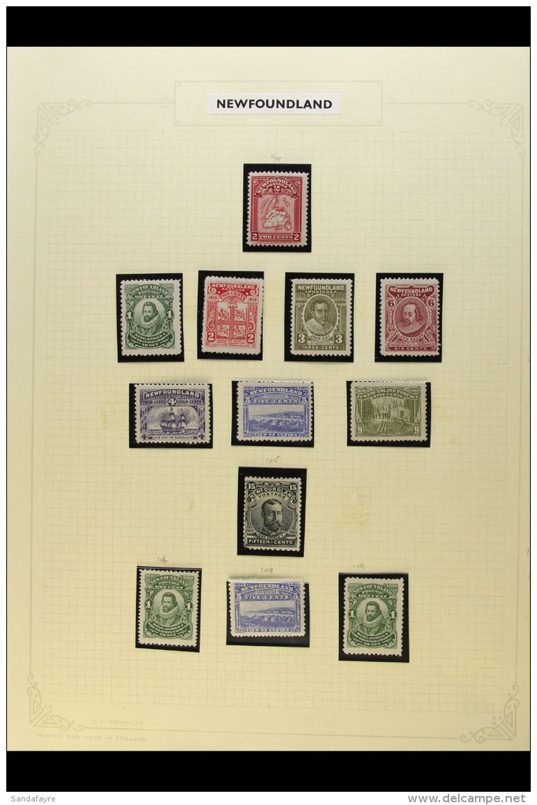 1908-1947 FINE MINT COLLECTION In Hingeless Mounts On Leaves, ALL DIFFERENT, Inc 1908 2c Map, 1910 Perf 12 Set To... - Sonstige & Ohne Zuordnung