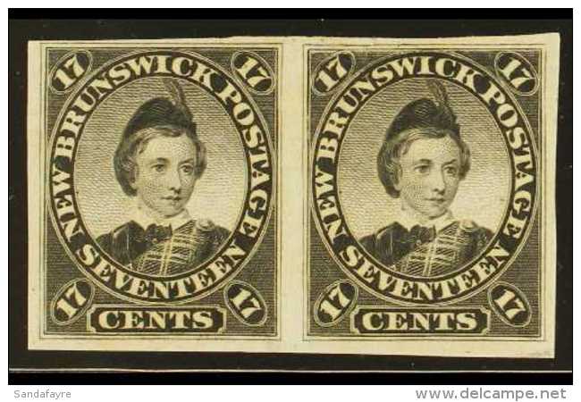 1860-63 17c Black Prince Of Wales IMPERF PROOF PAIR On India Paper. Impressive (pair) For More Images, Please... - Otros & Sin Clasificación