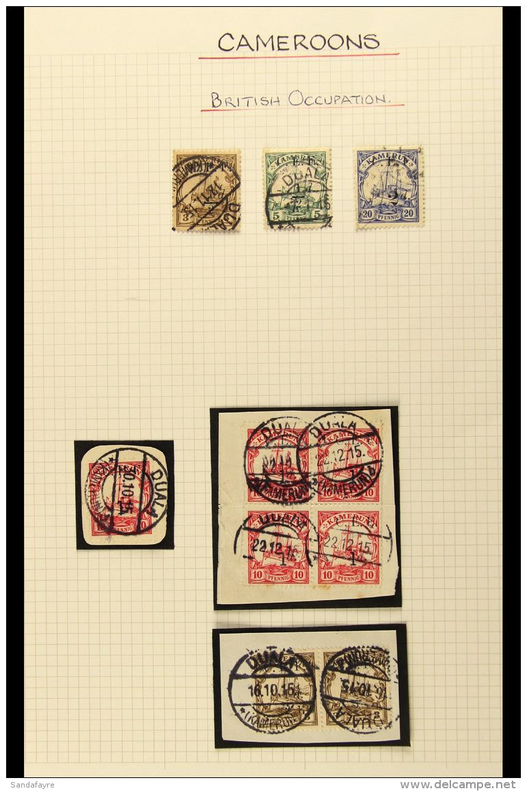 1915 Used Selection Of British Occupation Issues With &frac12;d On 3pf, &frac12;d On 5pf, 2d On 20pf, Used, 1d On... - Autres & Non Classés